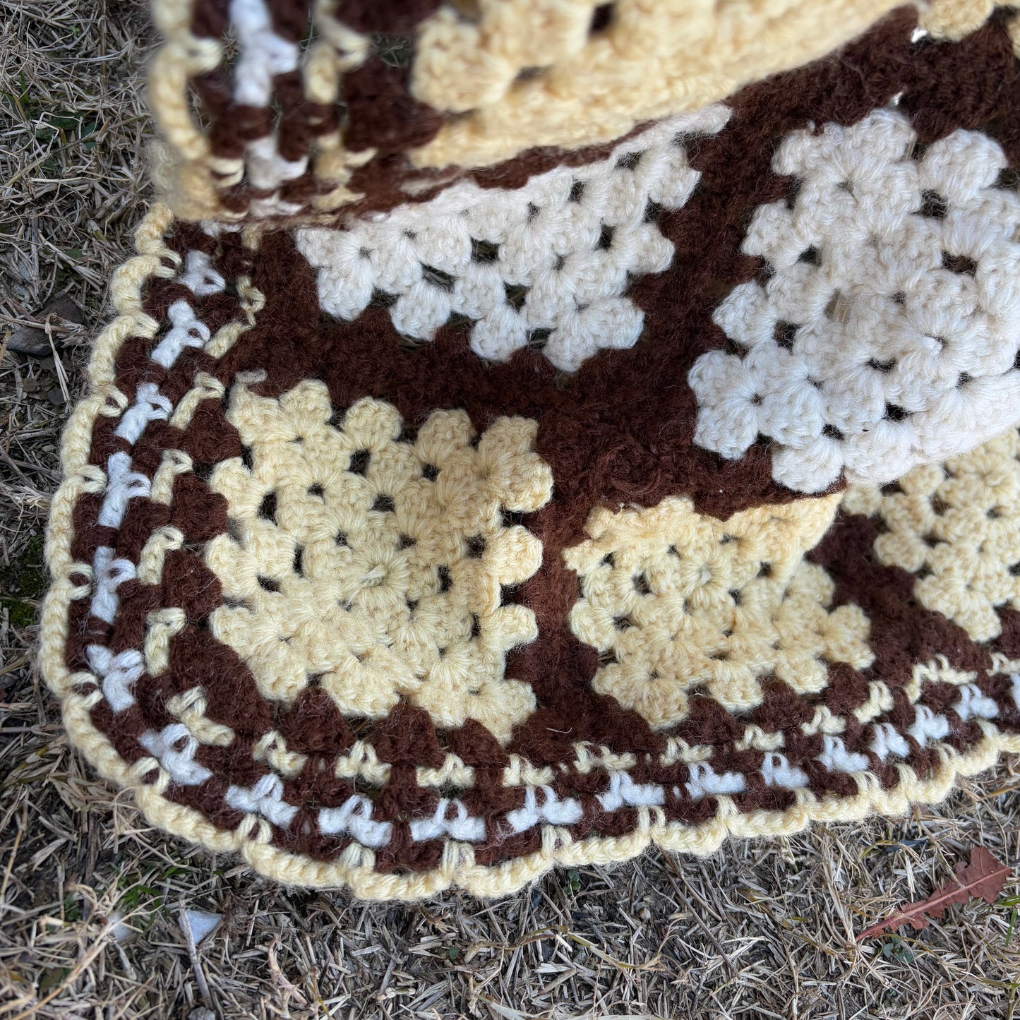 【USA vintage】granny blanket square