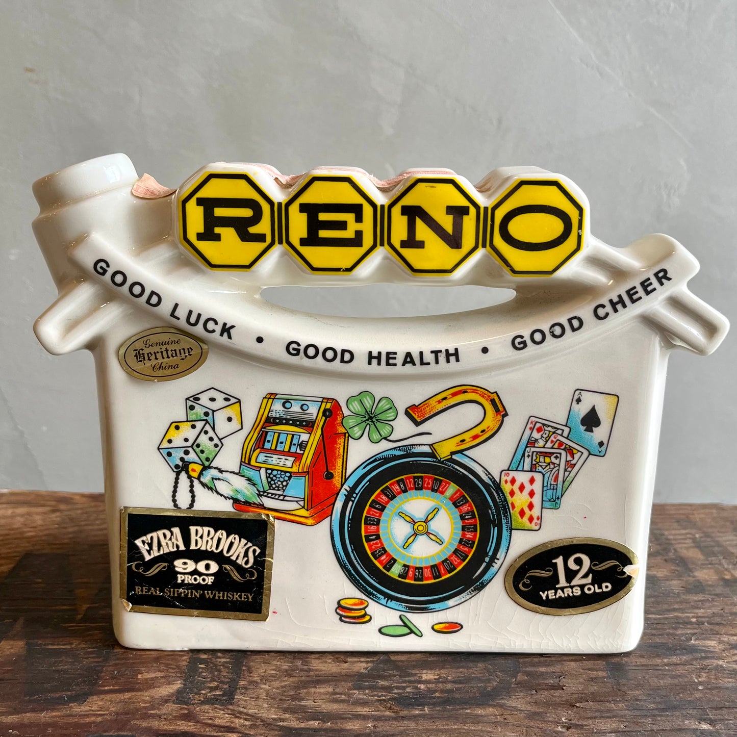 【USA vintage】RENO Whiskey Bottle
