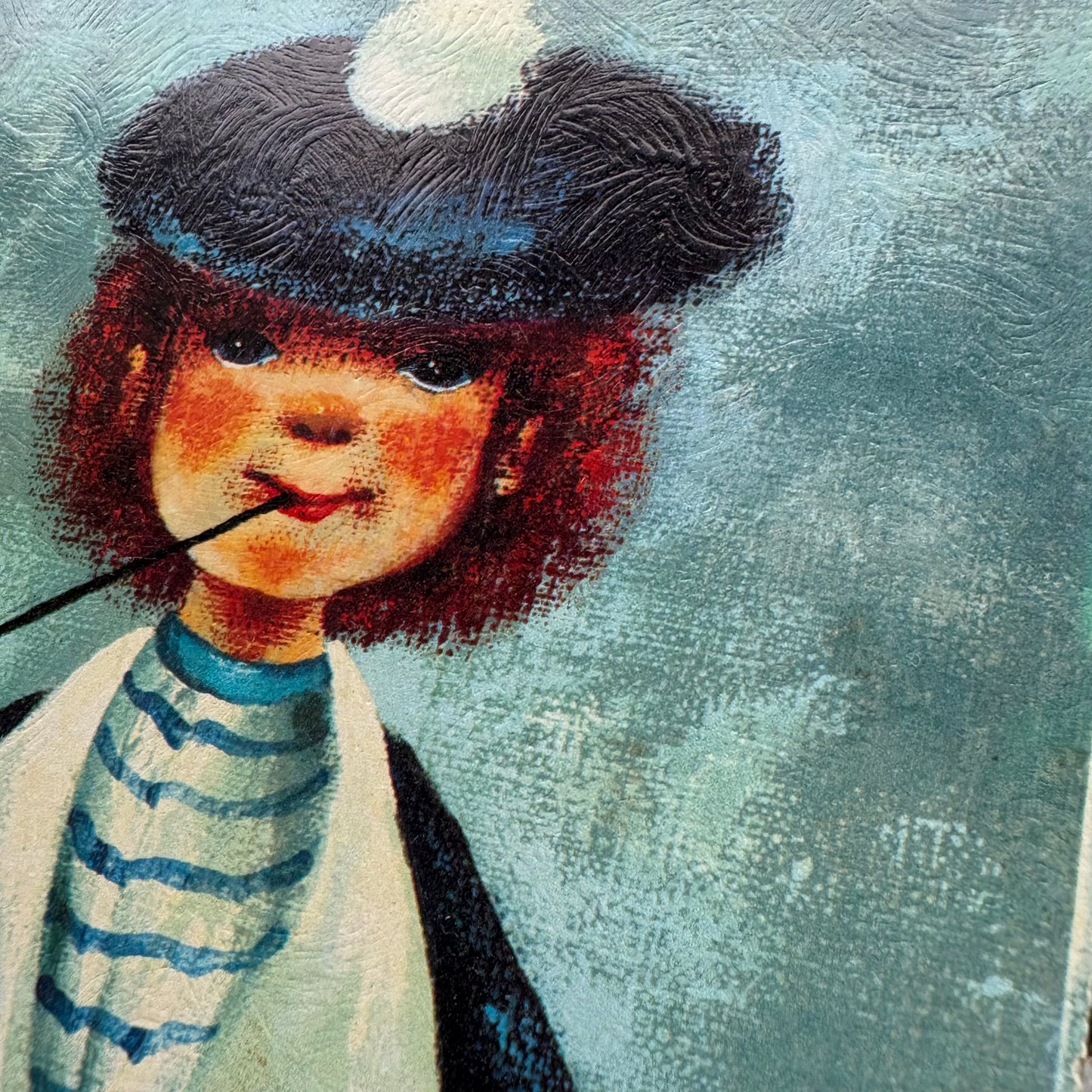 【1960s USA vintage】WM. MERRILL sailorboy wall art