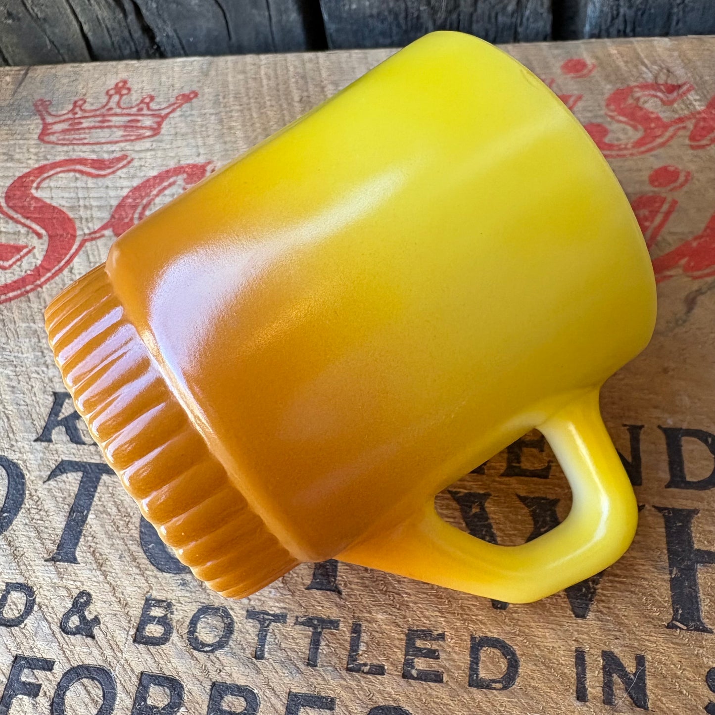 【1960-1976 USA vintage】Fire-King ribbedbottom Mugcup