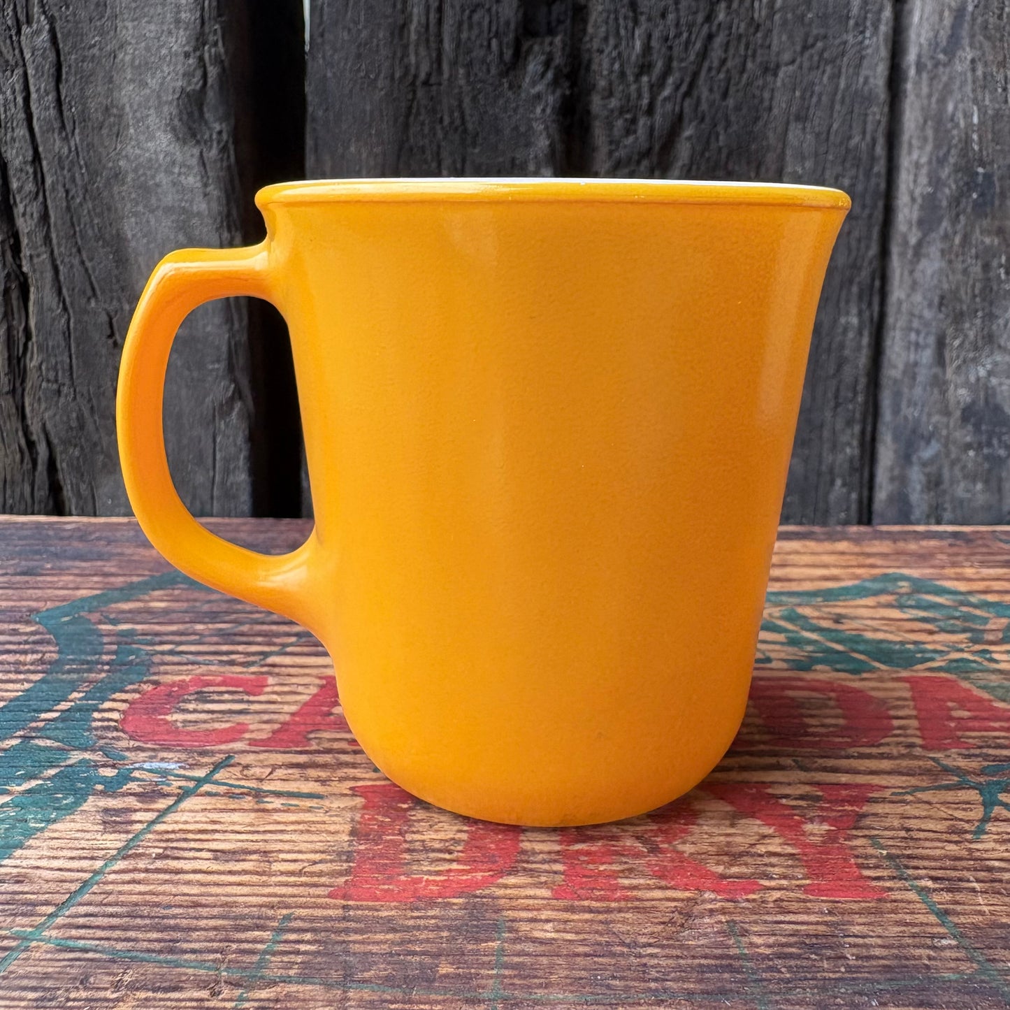 【USA vintage】CORNING mugcup yellow