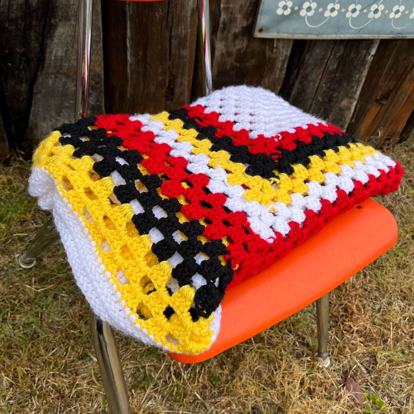 【USA vintage】Granny Blanket Square