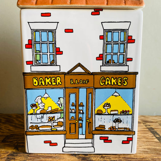 【1980s England vintage】WADE キャニスター パン&ケーキ屋