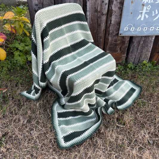 【USA vintage】granny blanket Green