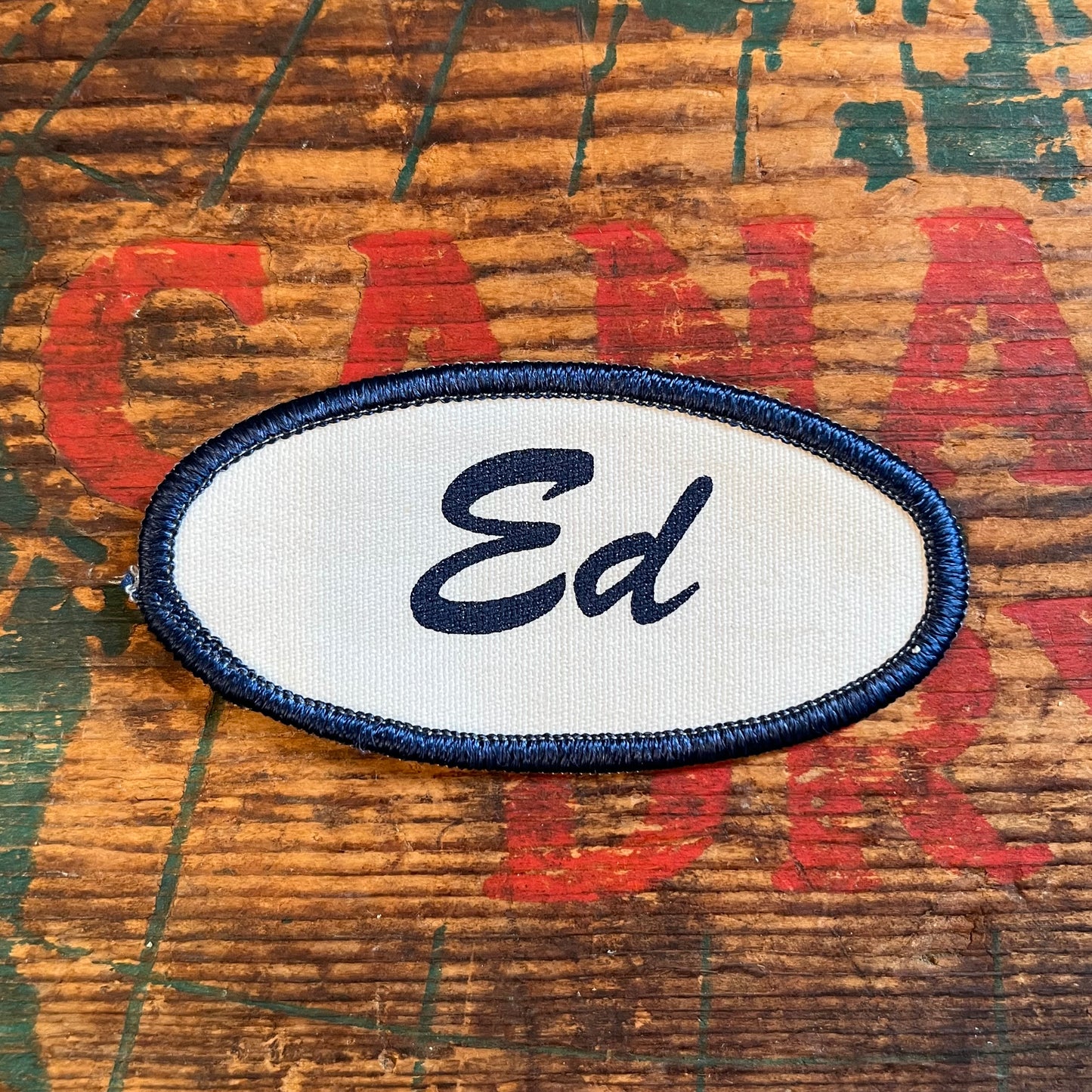 【USA vintage】Name Tag Patch Ed