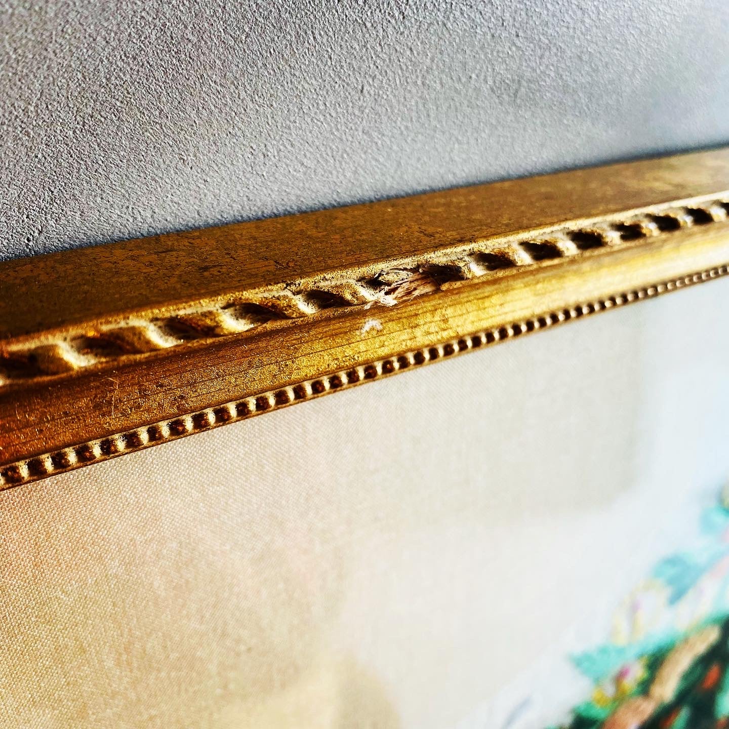 【USA vintage】刺繍 クリスマス ウォールデコ 壁掛け