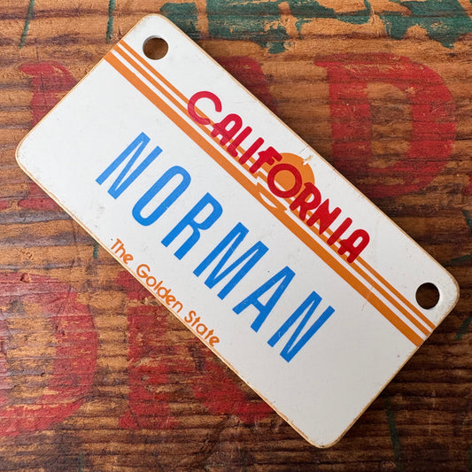 【1980s USA vintage】Nameplate magnet NORMAN