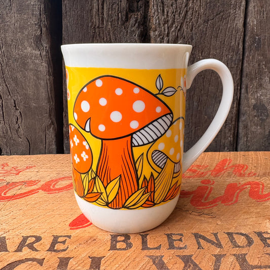 【1970s JAPAN vintage】mushroom coffee mugcup