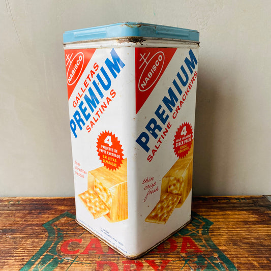 【1969 USA vintage】NABISCO PREMIUM SALTINAS TIN CAN