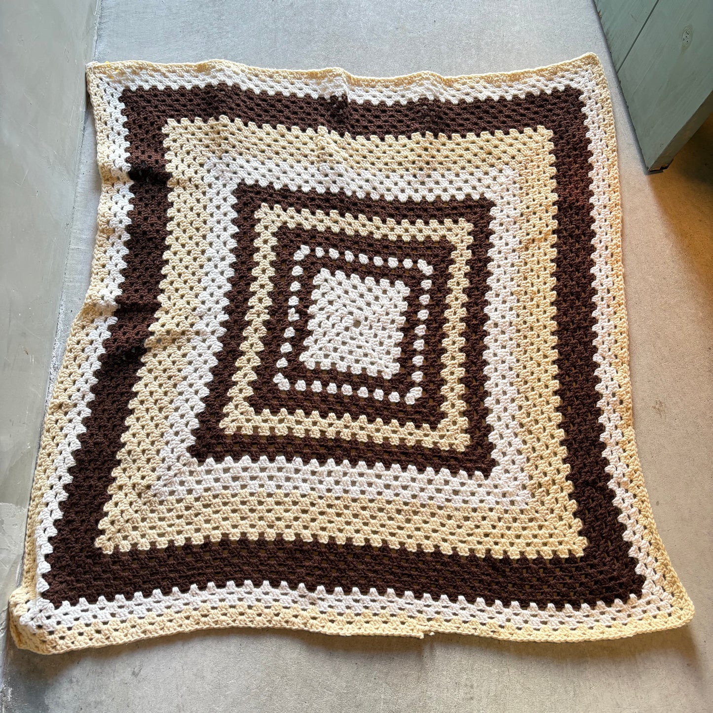 【USA vintage】granny blanket brown