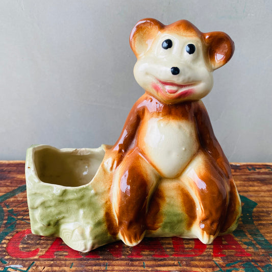 【1950s USA vintage】bear planter