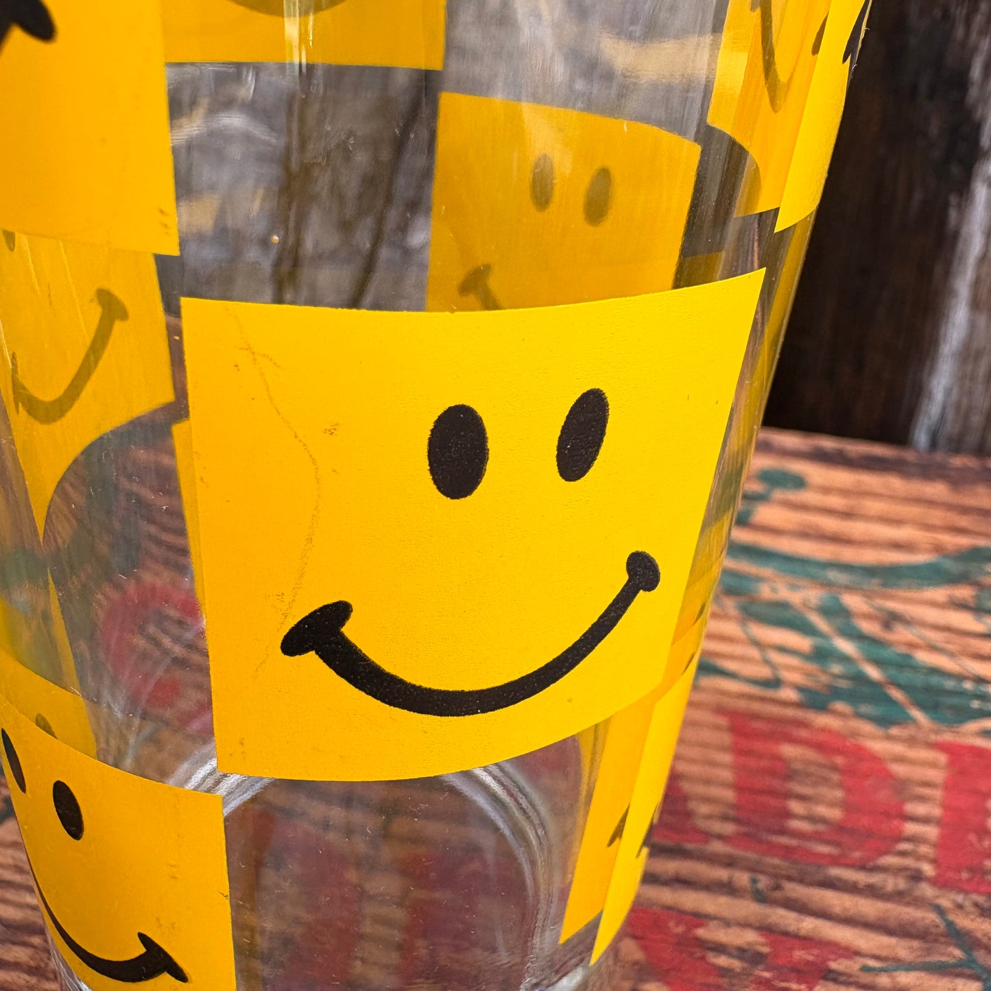 【1970s vintage】smiley glass tumbler
