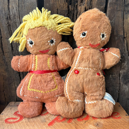 【1960s USA vintage】Knickerbocker Gingerbread Plush set