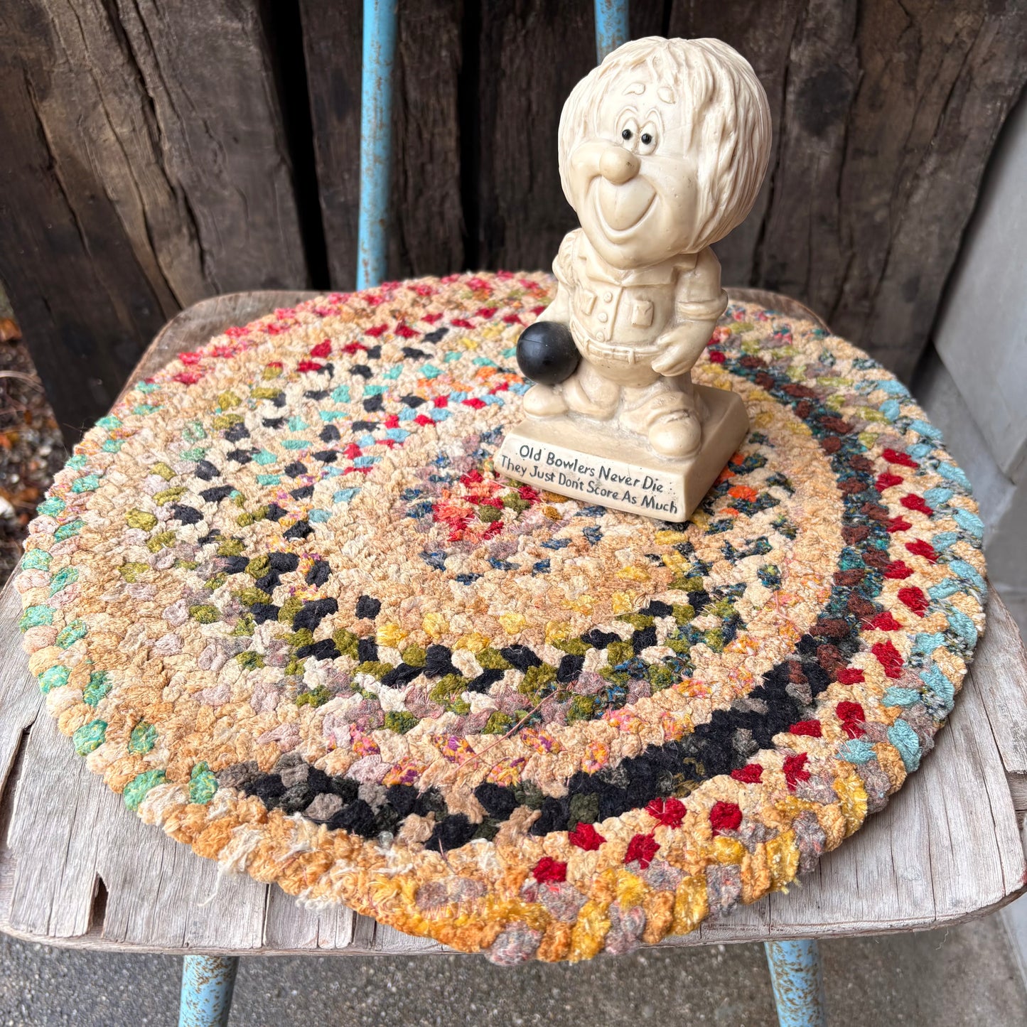 【USA vintage】braided chair pads 3