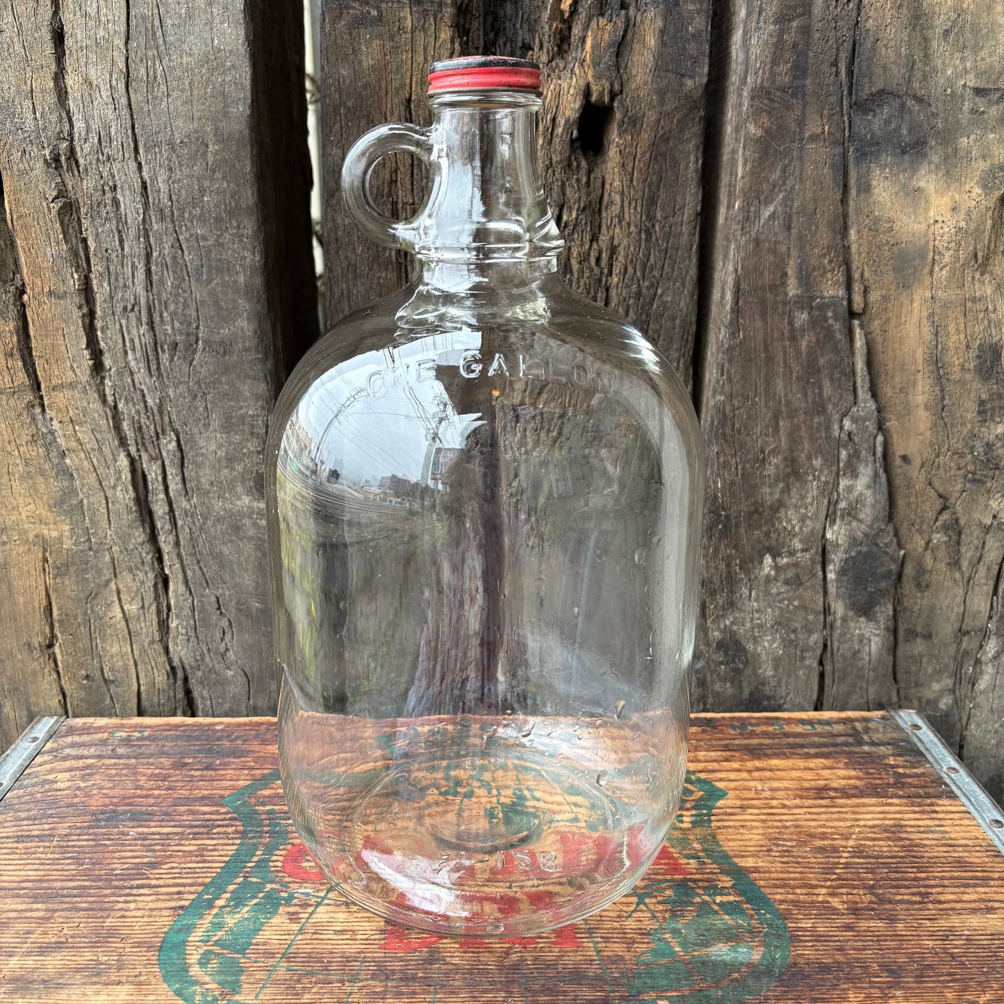 【USA vintage】A&W ONE GALLON Clear Glass Jug