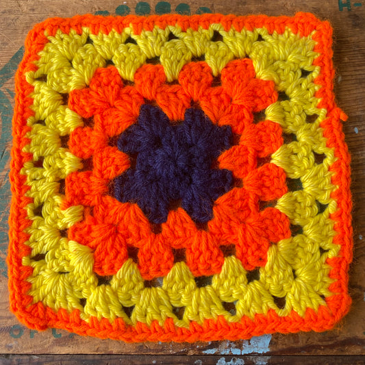 【USA vintage】granny square mini rug