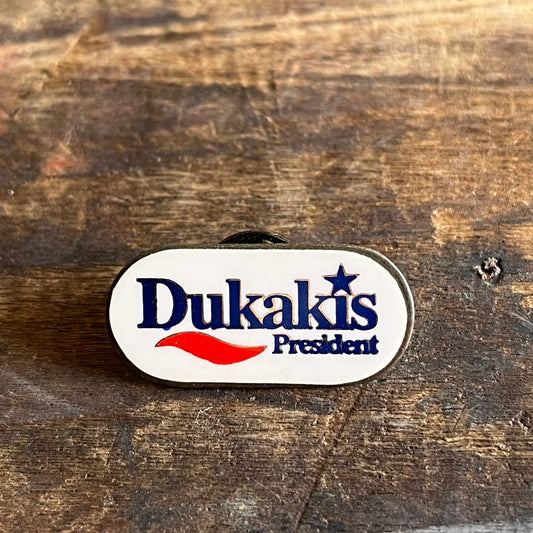 【USA vintage】ピンバッジ Dukakis デュカキス