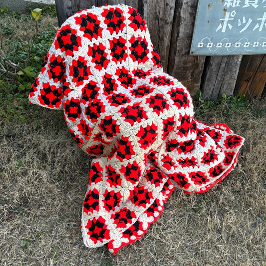 【USA vintage】Granny Square Blanket