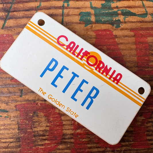 【1980s USA vintage】Nameplate magnet PETER