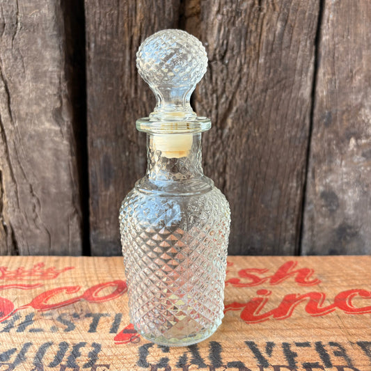 【1970s USA vintage】AVON Glass Bottle Diamond Cut Perfume Bottl