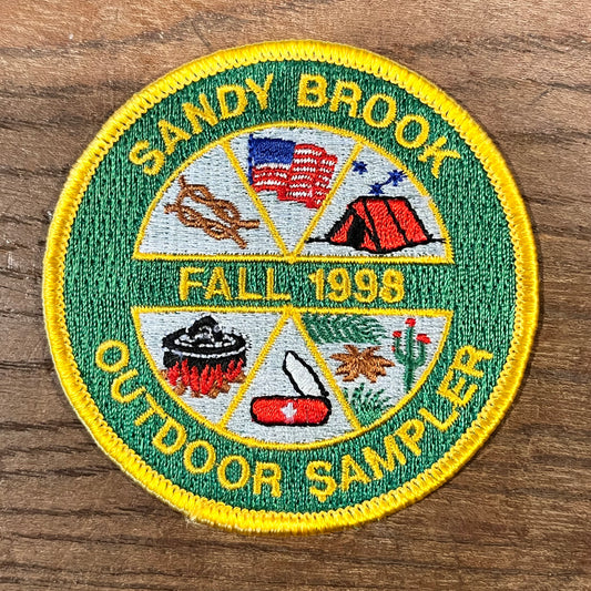 【USA vintage】ワッペン SANDY BROOK OUTDOOR SAMPLER