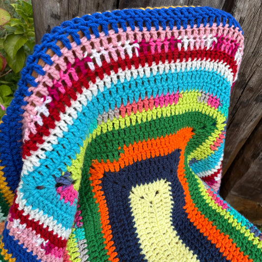 【USA vintage】granny blanket colorful