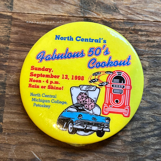 【USA vintage】缶バッジ Fabulous 50’s Cookout