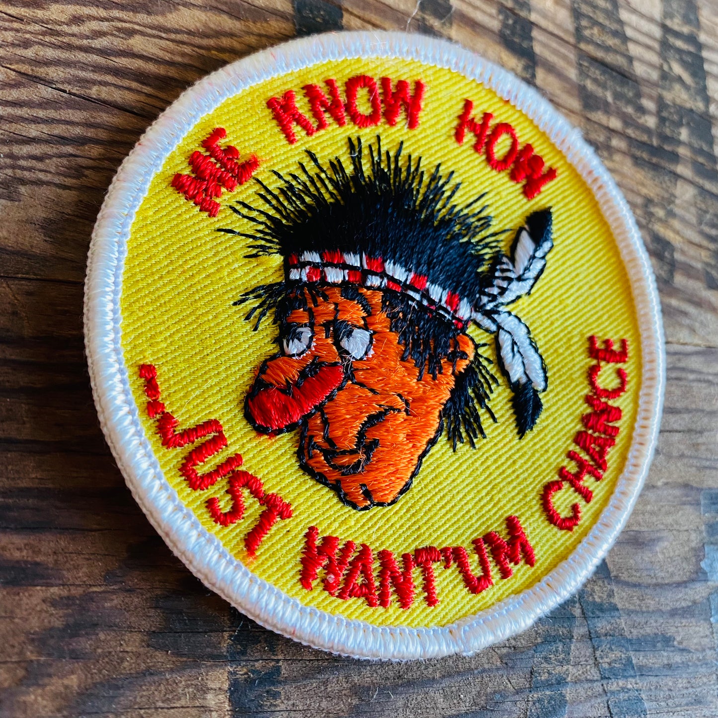 【USA vintage】ワッペン インディアン イエロー