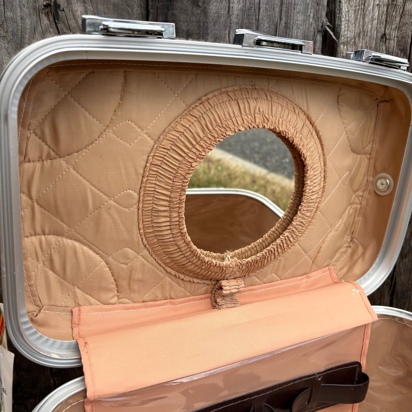 【1950s USA vintage】SKYWAY Train Case tweed