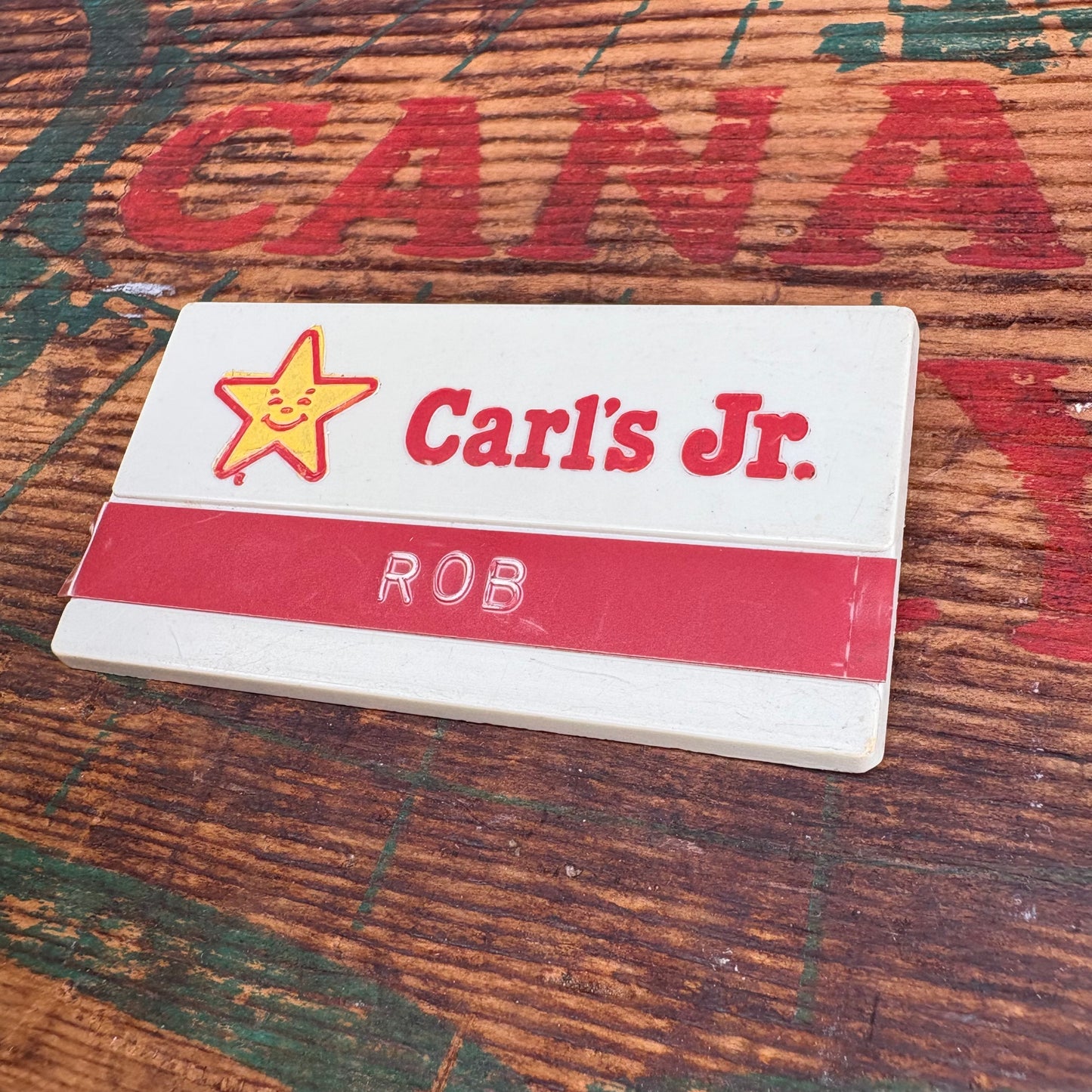 【USA vintage】Carl’s Jr name tag