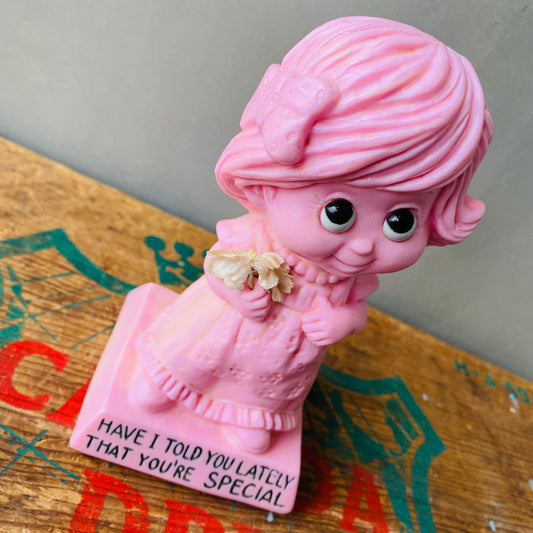 【1973 USA vintage】メッセージドール pink girl