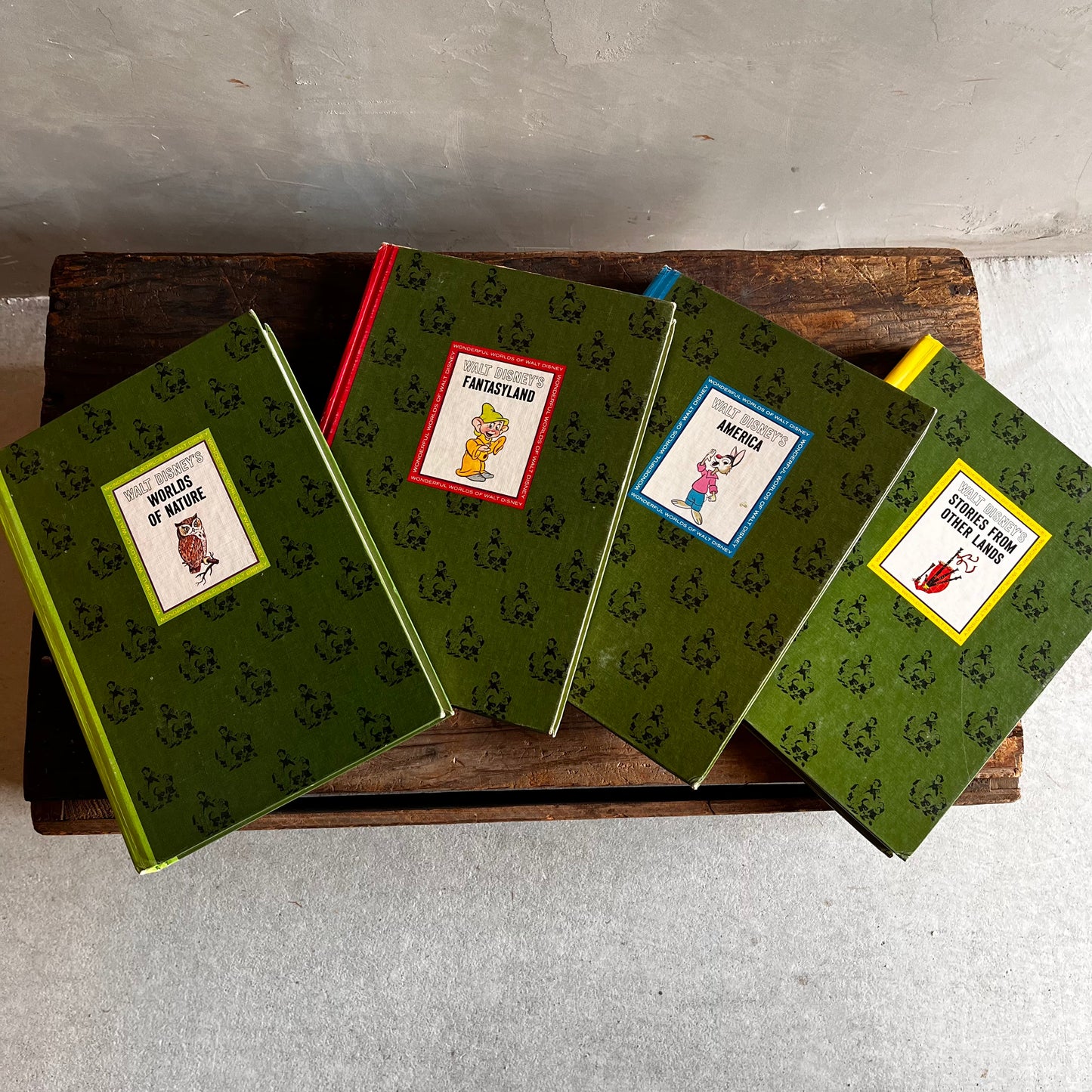 ▶︎▶︎SALE▶︎▶︎ 【1965 vintage】The Wonderful Worlds Of Walt Disney Book Box Set 4