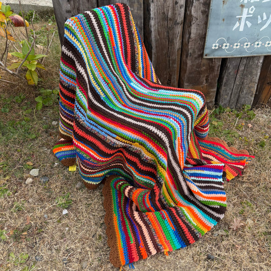 【USA vintage】granny blanket colorful