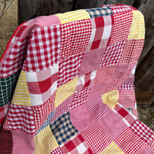 【USA vintage】patchwork fabric mulchcover