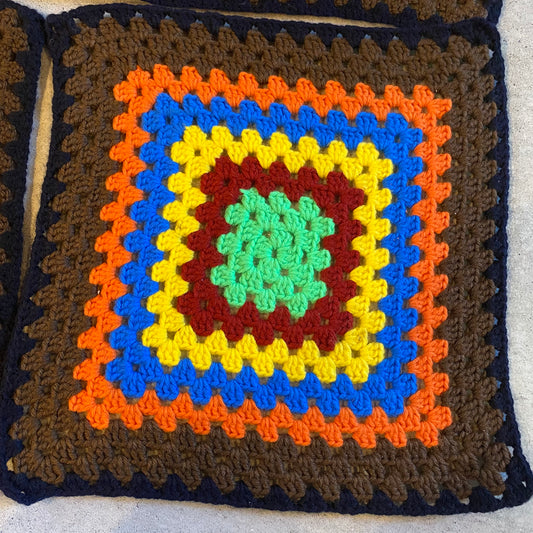 【USA vintage】granny square mini rug