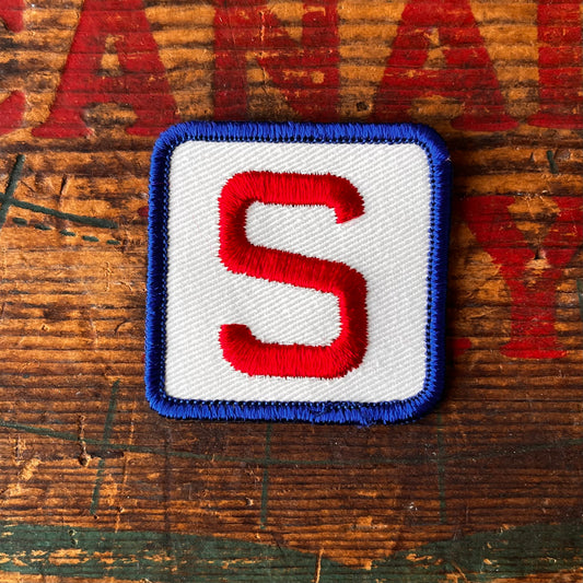 【USA vintage】アルファベットワッペン S