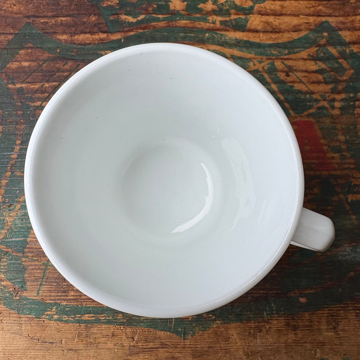 【1960s-1970s USA vintage】CORNING mugcup OLD TOWN BLUE