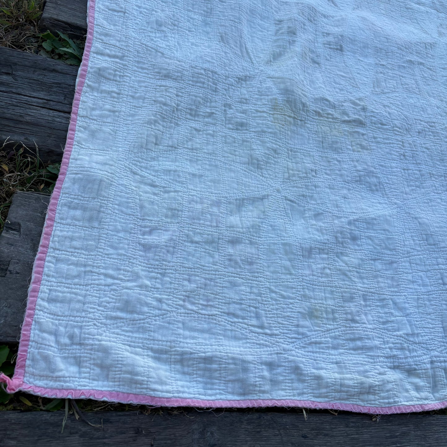 【USA vintage】feed sack antique quilt