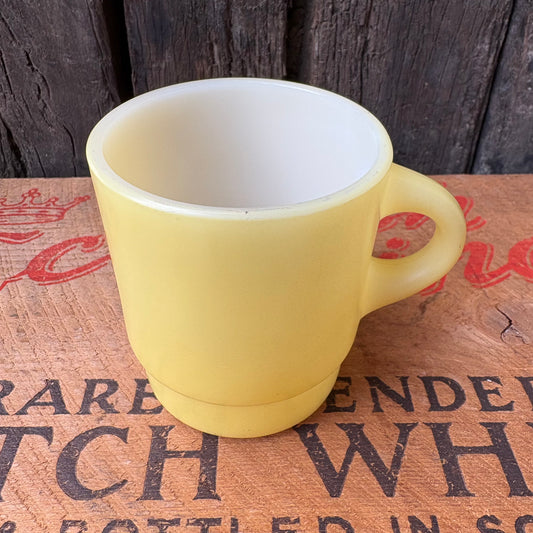 【1960s USA vintage】Fire-King mugcup yellow