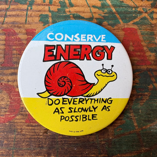 【USA vintage】PINBACK BUTTON 缶バッジ かたつむり