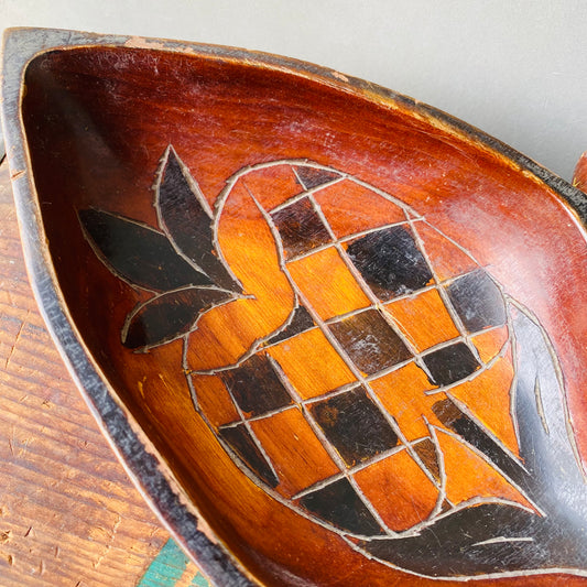 【vintage】handmade wood tray