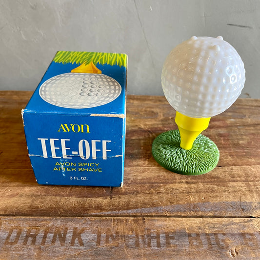 【USA vintage】AVON AFTER SHAVE LOTION BOTTLE TEE-OFF