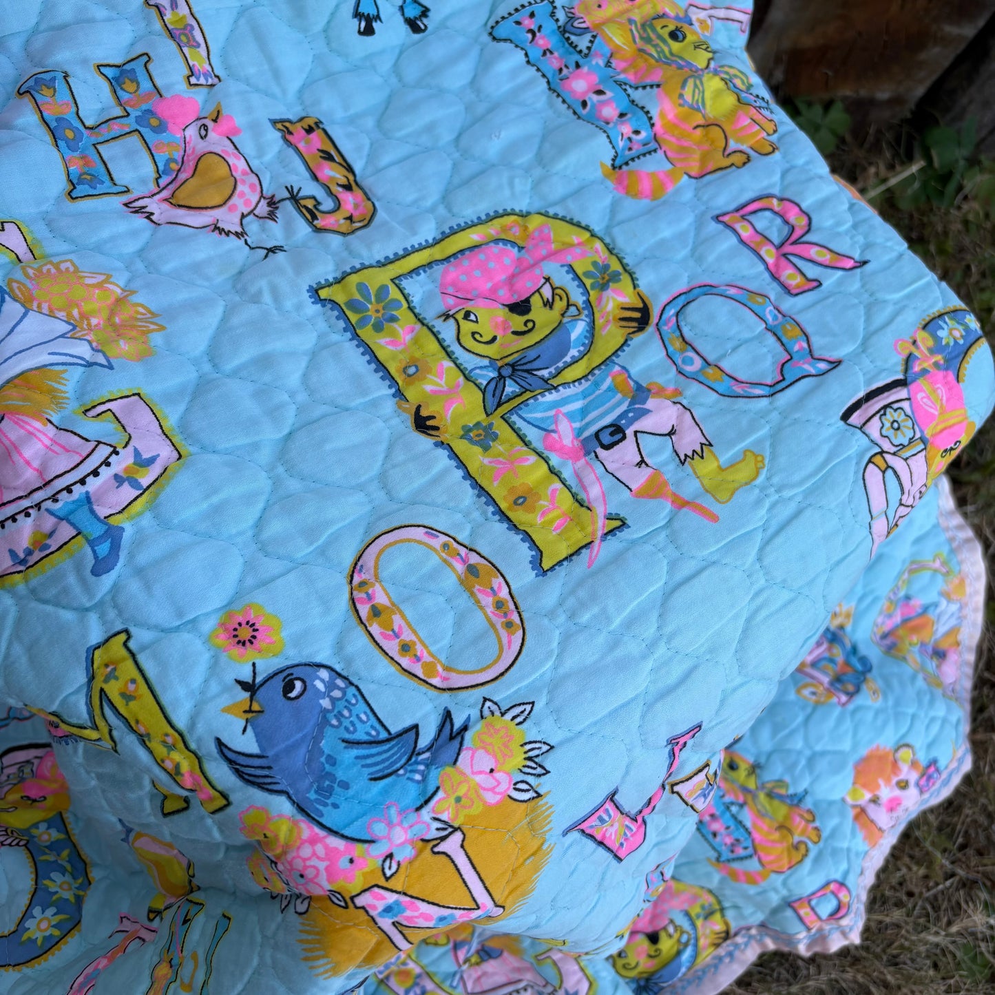 【USA vintage】baby quilt