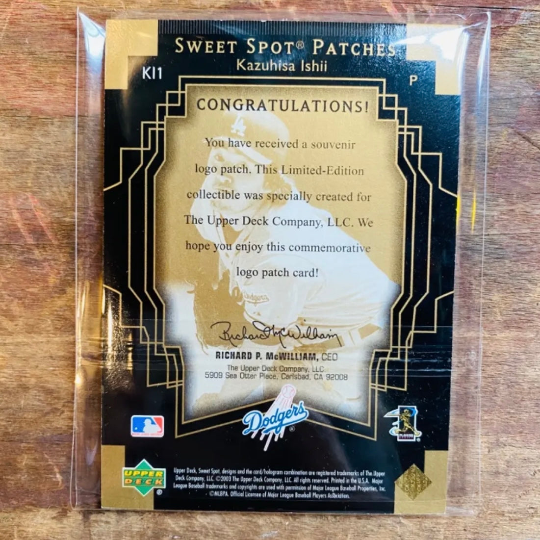SWEET SPOT PATCHES MLB 記念ワッペン カード 17 石井一久