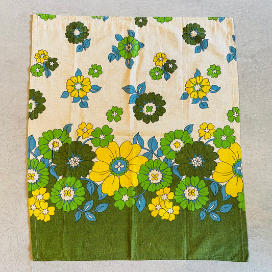 【USA vintage】flower cafe curtain fabric