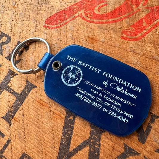 【1990s USA vintage】Key Ring THE BAPTIST FOUNDATION of Oklahoma