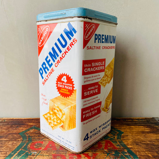 【1969 USA vintage】NABISCO PREMIUM SALTINAS TIN CAN