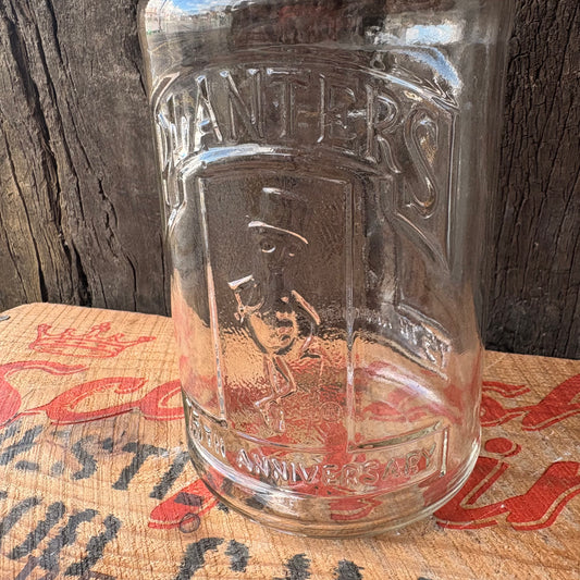 【1980s USA vintage】Mr. Peanut 75th Anniversary Glass Jar