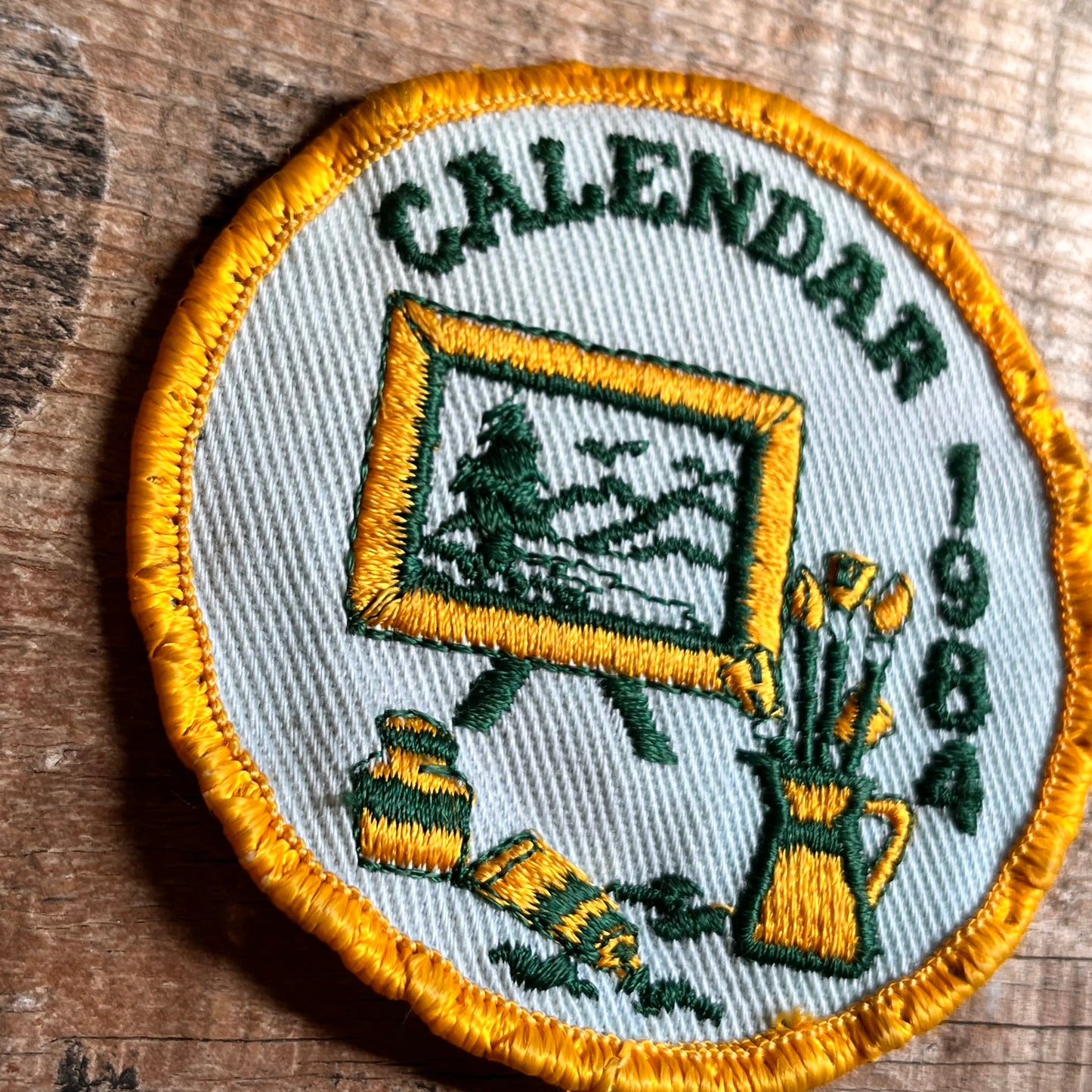 【USA vintage】ワッペン CALENDAR 1984 ガールスカウト