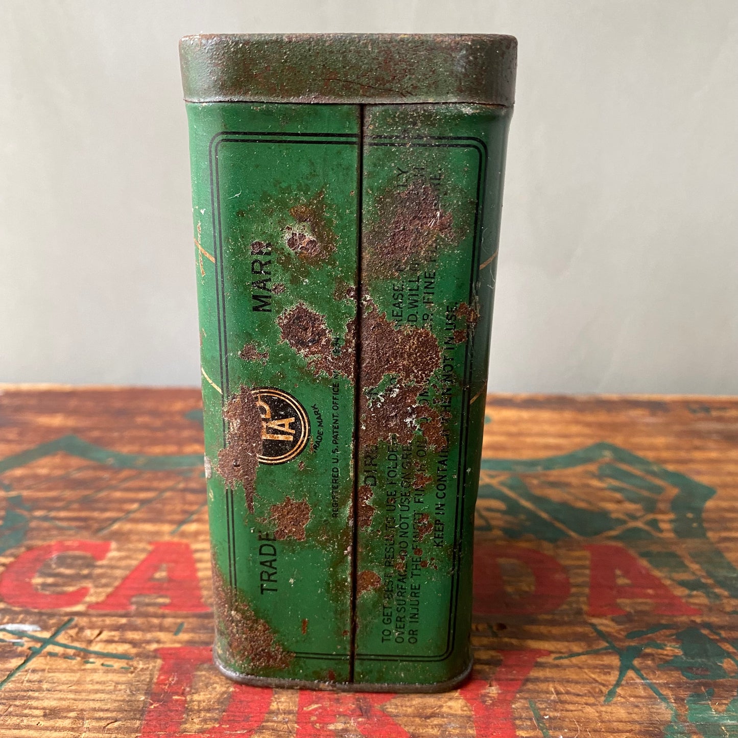【1940s USA vintage】tin can POLISH CLOTH